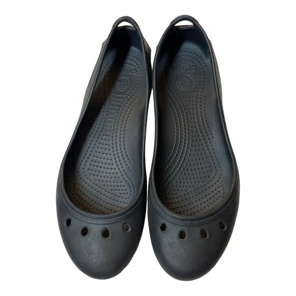 Crocs Kadee Flats Sandals Black 8 - Picture 4 of 6